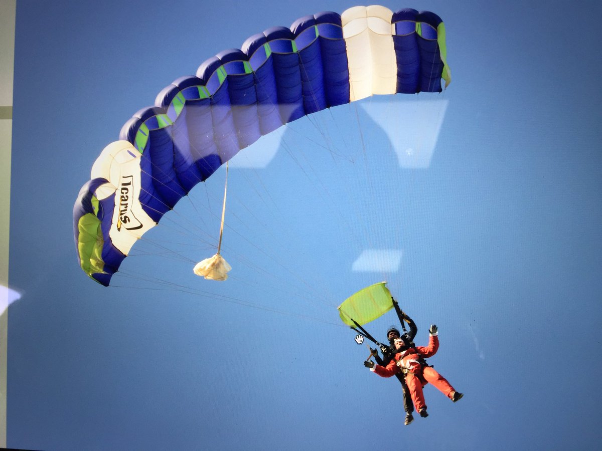 Just taken part in the Santa Skydive for <a href="/StRichardsHosp/">St Richard's Hospice</a> amazing experience for a great cause #mad