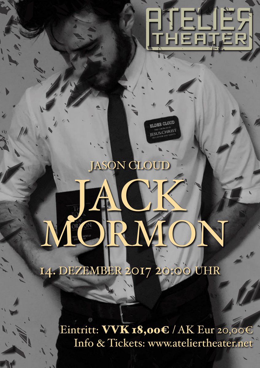 We’re ready to see you at AtelierTheater on Thursday! For all fans of theater, performance art and sketch comedy. Tickets still available for preorder over at ateliertheater.net/theater/jack-m…

#vienna #wien #theater #kunst #kultur #schauspiel #ateliertheater #performanceart #jackmormon
