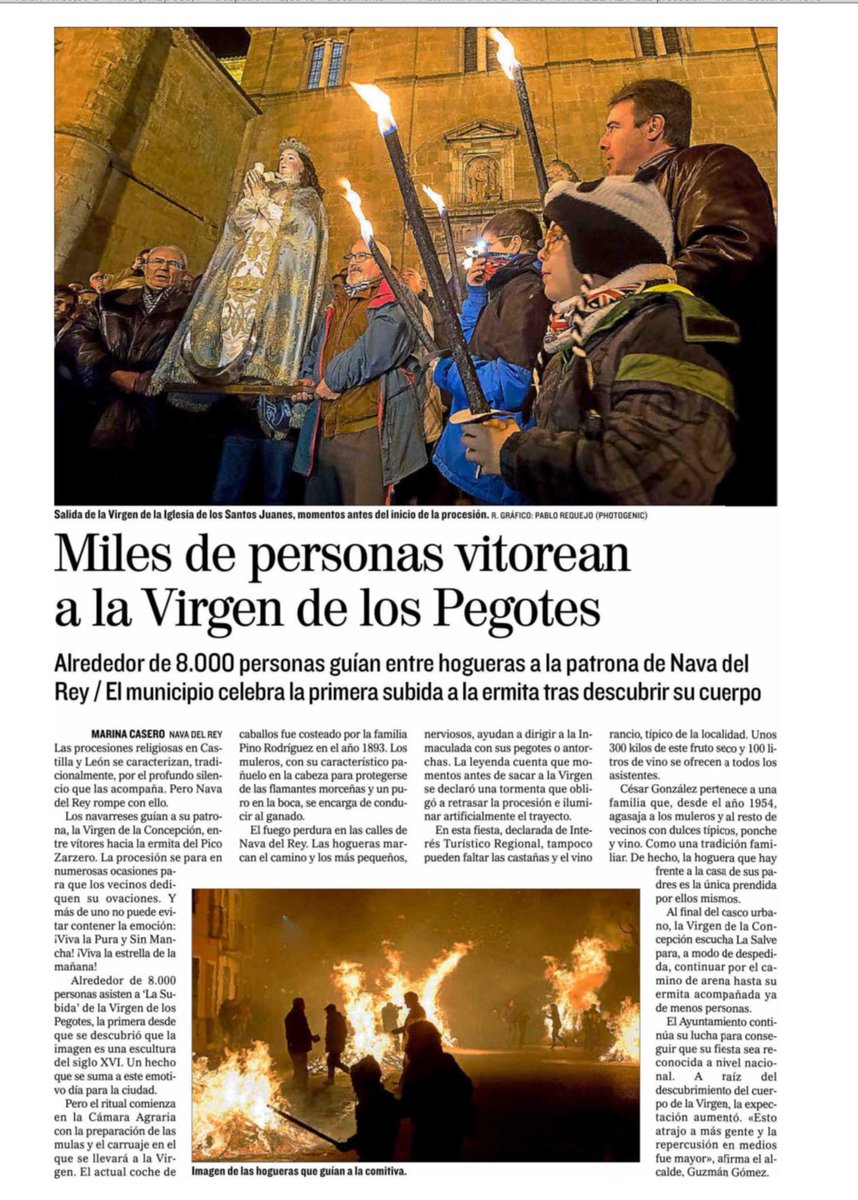 Mi enhorabuena a @MarinaCasero por el artículo de hoy sobre la #Virgendelospegotes en @DiarioCyLMundo #nava #NavadelRey #navajoven @AytoNavaDelRey