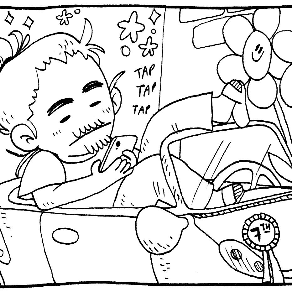 Finished inking my piece for @GameGrumpsZine last night. Gonna spend the whole day coloring and hopefully I'll be done with it soon! Can't wait to show it to everyone! ✨✨ 