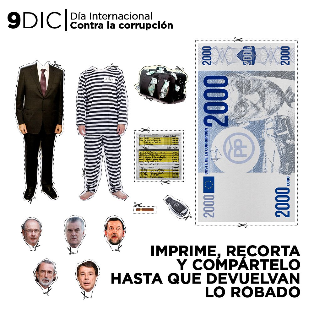 PODEMOS's tweet photo. A cada persona de este país le roban 2.000 € al año en corrupción. Ya no solo pedimos que dejen de robar y que se haga justicia: queremos que devuelvan hasta el último céntimo, hasta el último recorte, hasta el último derecho. #QueDevuelvanLoRobado https://t.co/lUbBH2MfP9