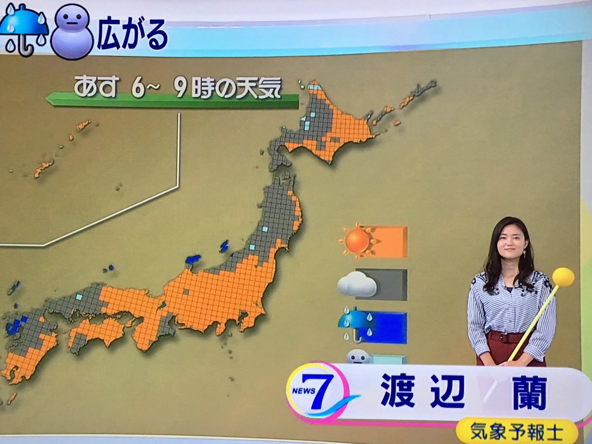 バオパブ 気象予報士 渡辺蘭さん ほんと かわいい パンツスタイルは初 Nhk 渡辺蘭