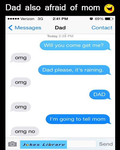 Jokes_Library's tweet image. Reason For Dad&apos;s Fear🤣🤣🤣
#father #children  #mother #afraid #funny