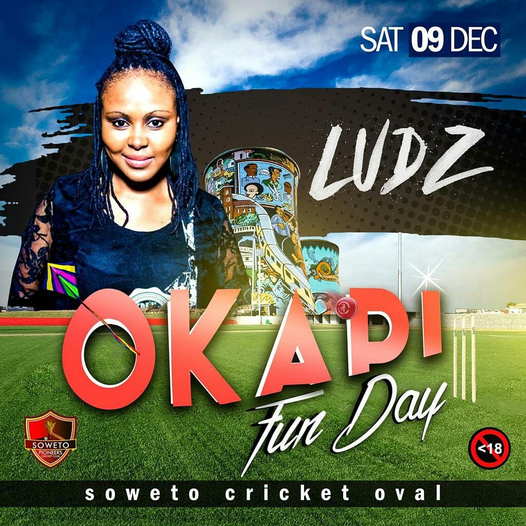 2NineTwoEnt_'s tweet photo. #OkapiFunDay9Dec today!
๐ง Catch the 1st Lady @Ludz_SA at the Soweto Cricket Oval ๐๐ถ๐ https://t.co/niVDCj3BUO