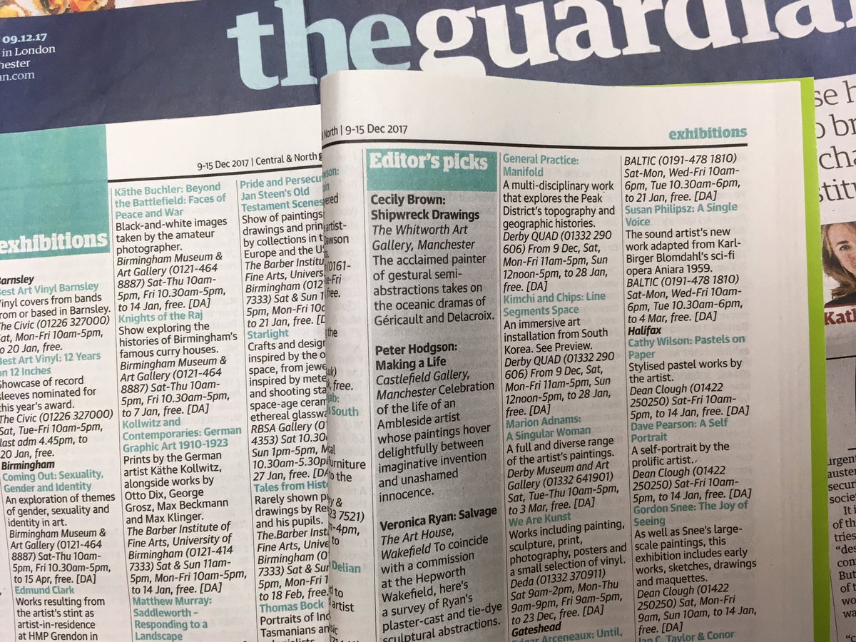 #GuardianGuide #EditorsPick - #MakingALife <a href="/CastlefieldGall/">Castlefield Gallery</a> ft. #PeterHodgson &amp; collaborators <a href="/Joe_Hartley/">Joe Hartley</a> <a href="/tomphilipson/">tom philipson</a> Maria Benjamin #FernandoGarciaDory <a href="/karenjguthrie/">Karen J Guthrie</a> @juneauprojects #LaureProuvost #AnEndlesSupply #GrahamTaylor + #HeidiHodgson