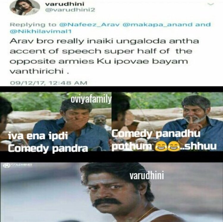 janicesalintha's tweet image. #AravArmy atrocities 😂😂😂😂 #OviyaArmy #NafeezParidhabangal #NafeezFansParidhabangal