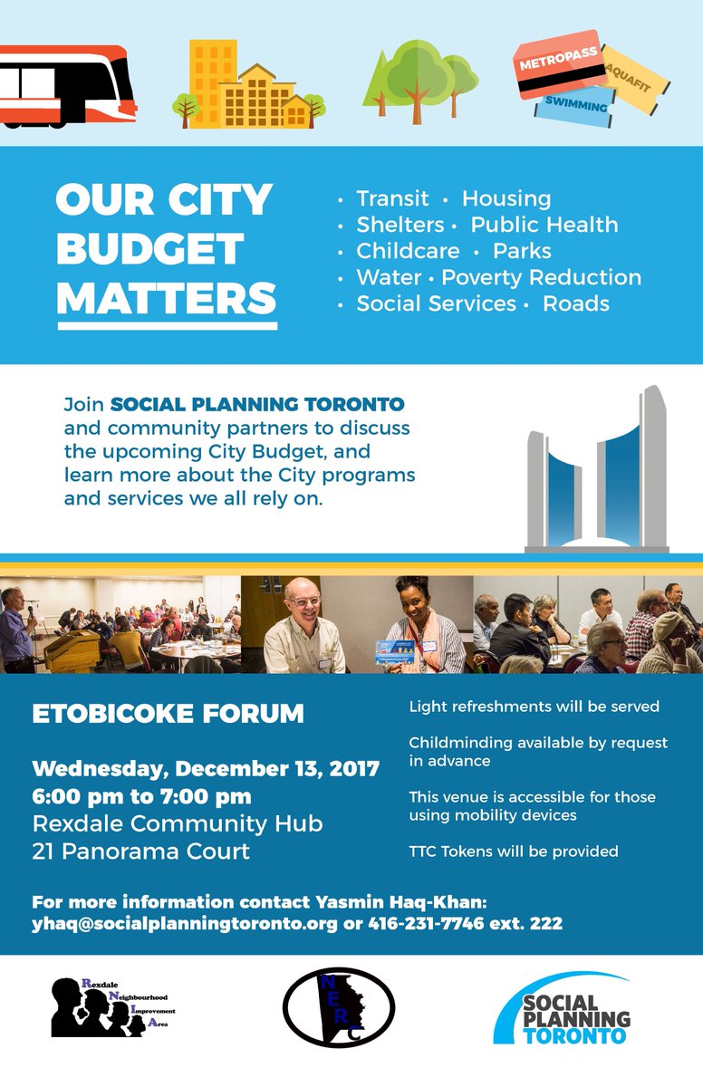 rexdalecdo's tweet photo. NERC planning  City Budget discussion on Wednesday December 13th 6pm. Rexdale Community Hub 21 Panorama Court https://t.co/NQPddhx6f8
