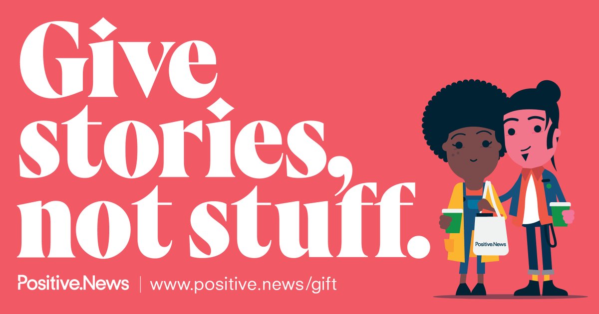 Loosepea's tweet photo. Looking for a Christmas present with positive impact? #GiveStoriesNotStuff with a gift subscription to @PositiveNewsUK magazine. We're a not-for-profit owned co-operatively by readers and publish good journalism about good things. https://t.co/EiZ67xCNf2 https://t.co/jLkPYsN1yv