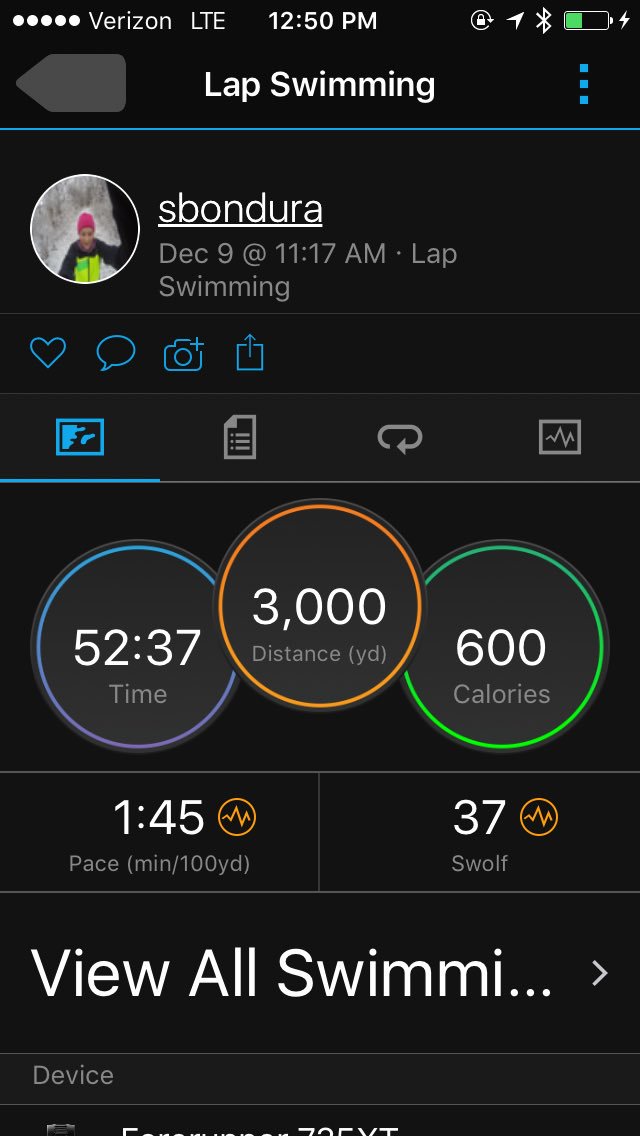 SDBonDurant's tweet photo. 🐠 #justkeepswimming #3000Done #oncallnocalls😁✌️☃️ https://t.co/bbYuUI6vqO