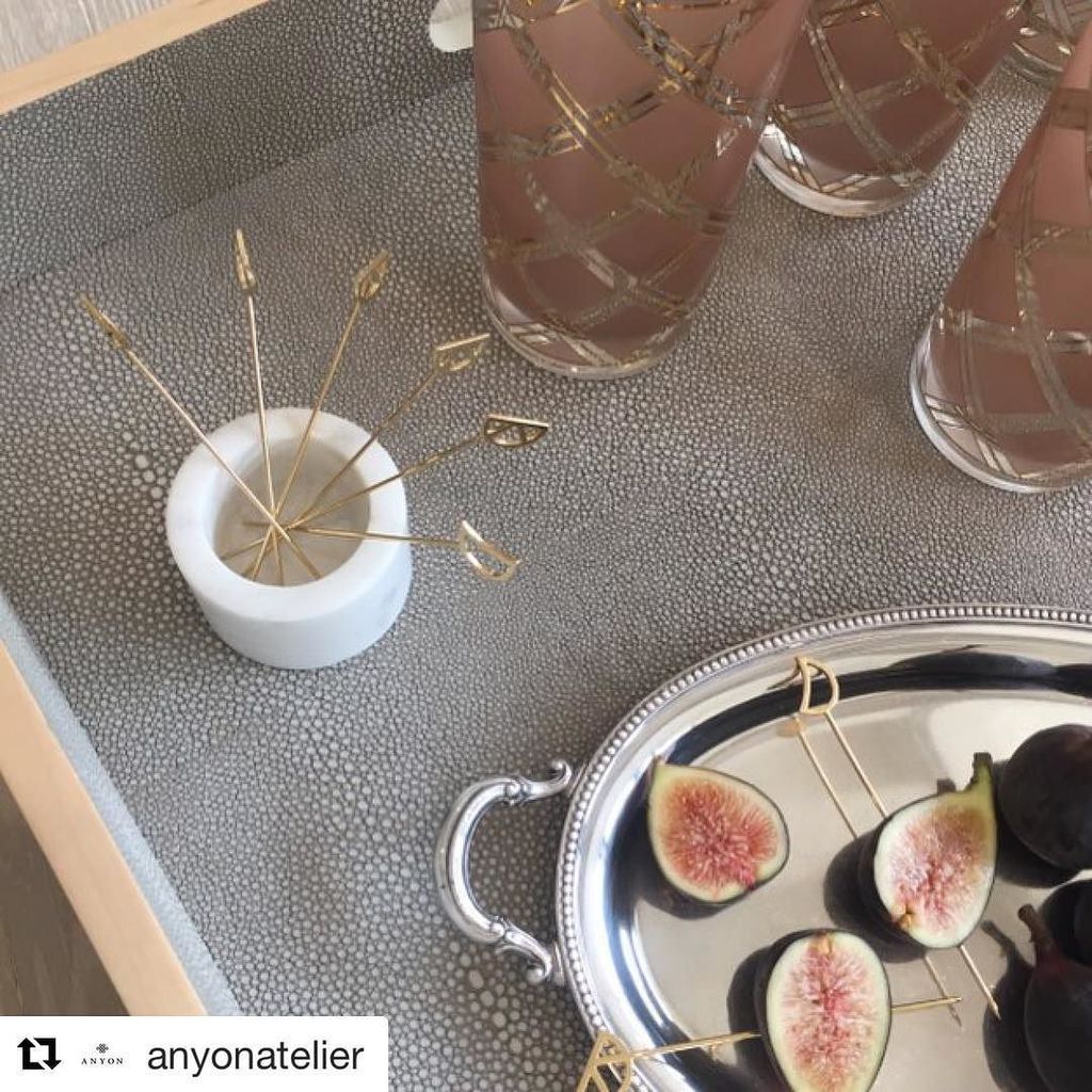 SarahCecelia's tweet photo. The gorgeous @anyonatelier showing off my gold plated cocktail picks in style! β¨ If youβre in San Francisco head there to see them in person!!! #sarahcecelia #cocktailpicks #madeindc #acreativedc https://t.co/zg9prjZ8Ng https://t.co/iQRIaqeOmM