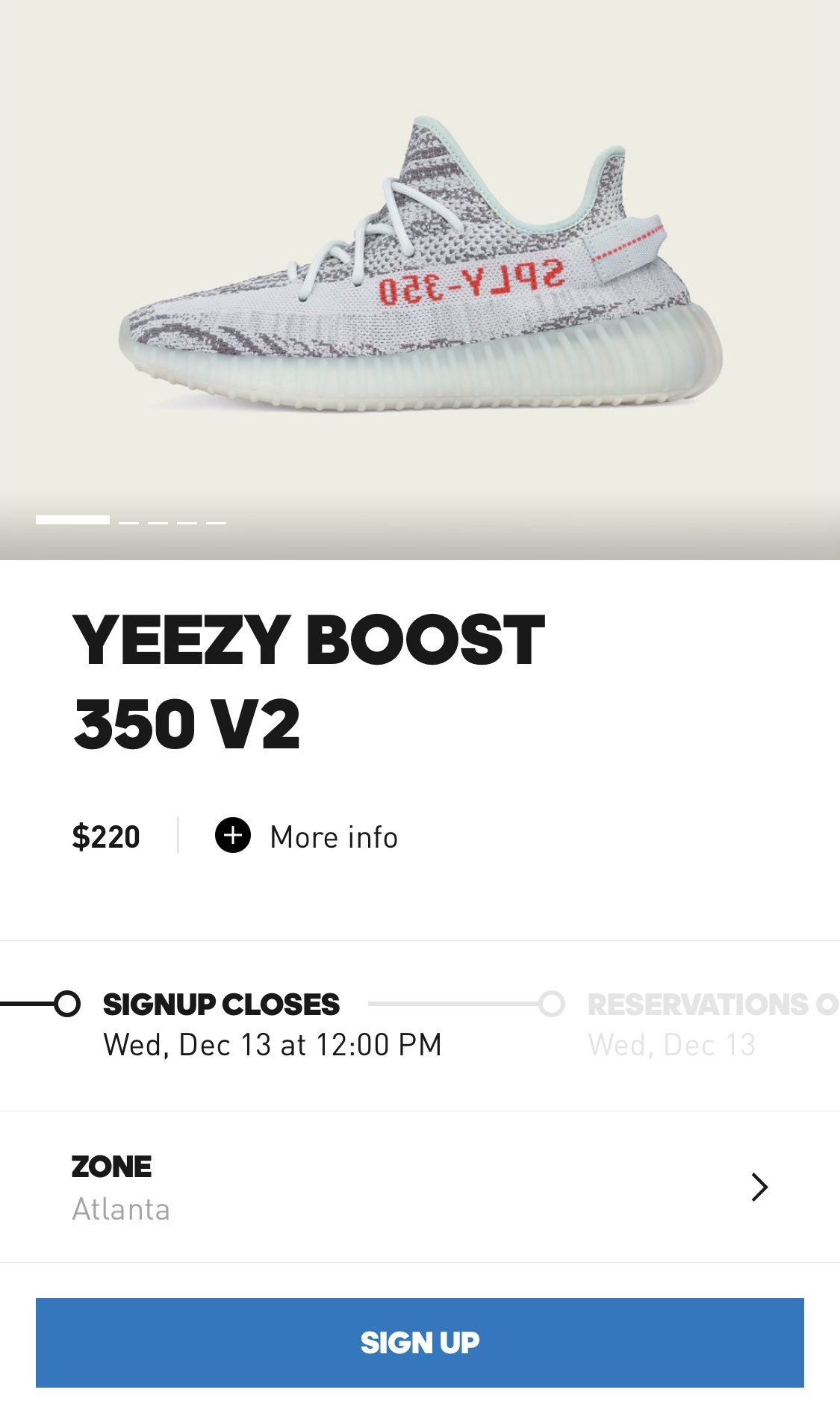 alerts on X: "Registration for the Blue Tint Yeezy Boost 350 V2 is now available on the adidas Confirmed app. Reservations go live Wednesday, 13. https://t.co/HzaMeKIcMc" / X