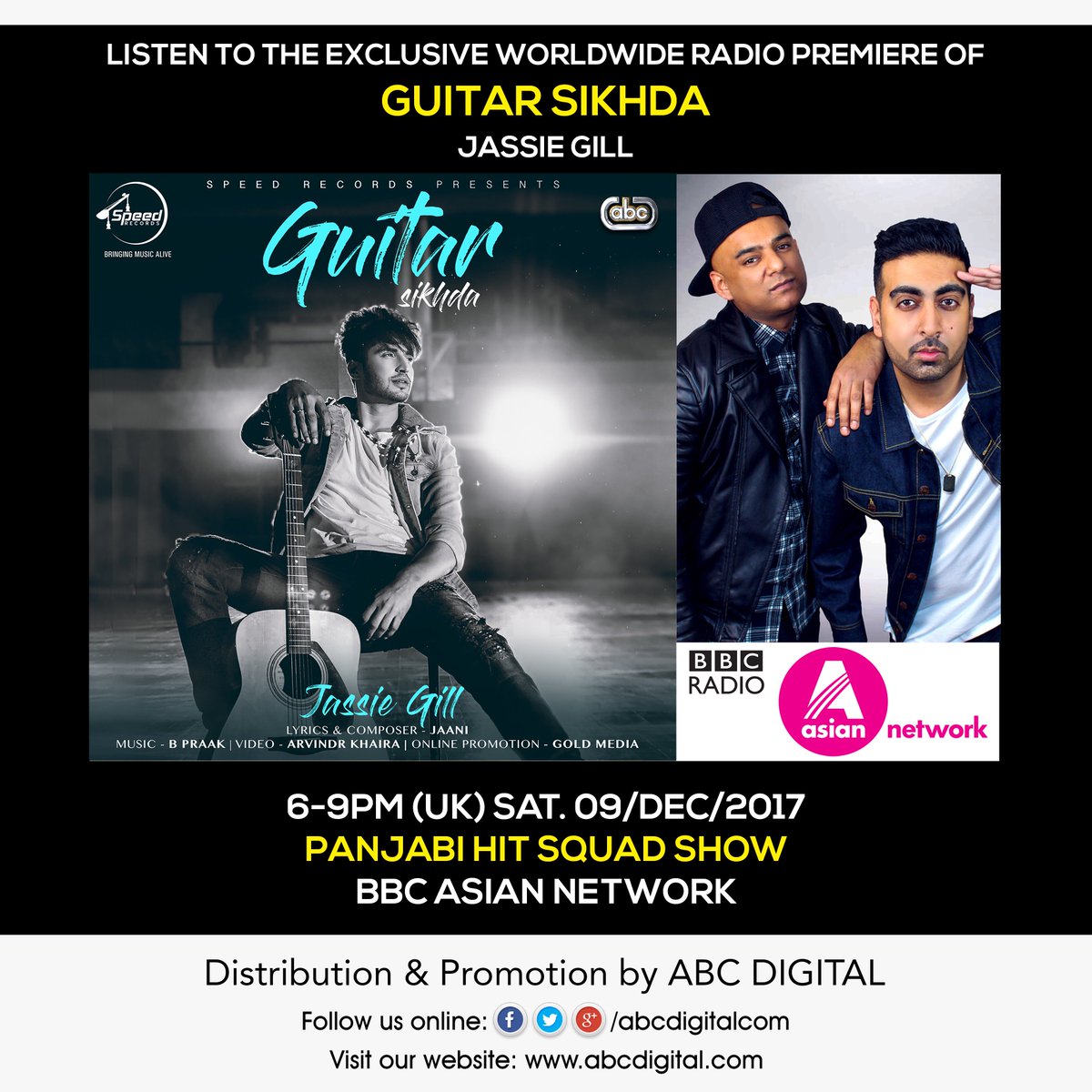 Listen to the Worldwide Radio Premiere of #GuitarSikhda by <a href="/jassi1gill/">Jassie Gill</a> <a href="/BPraak/">B Praak</a> <a href="/ijaani777/">Jaani</a> only on the <a href="/PanjabiHitSquad/">Panjabi Hit Squad</a> show on <a href="/bbcasiannetwork/">BBC Asian Network</a> today!!!