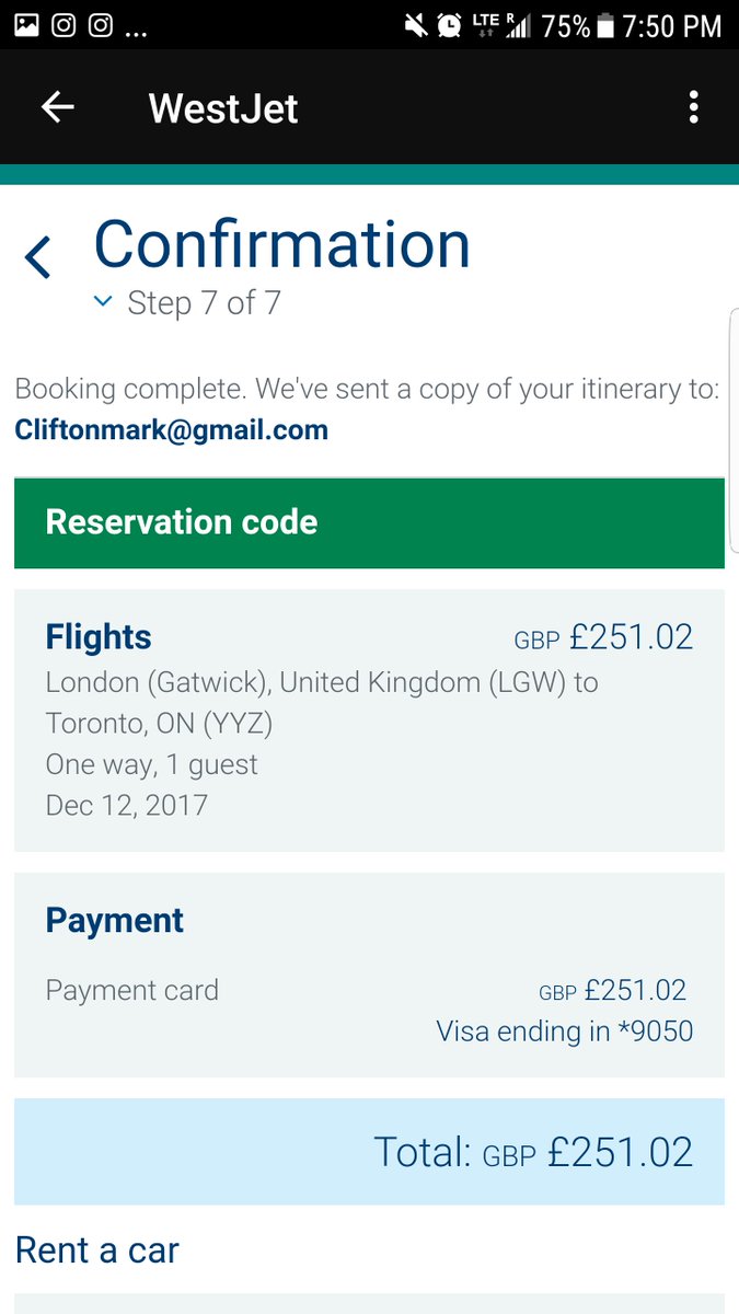 _icohunt_'s tweet photo. @WestJet will not honour this reservation, but will only offer a new booking at more than twice the price. https://t.co/6XFTwTRV7r