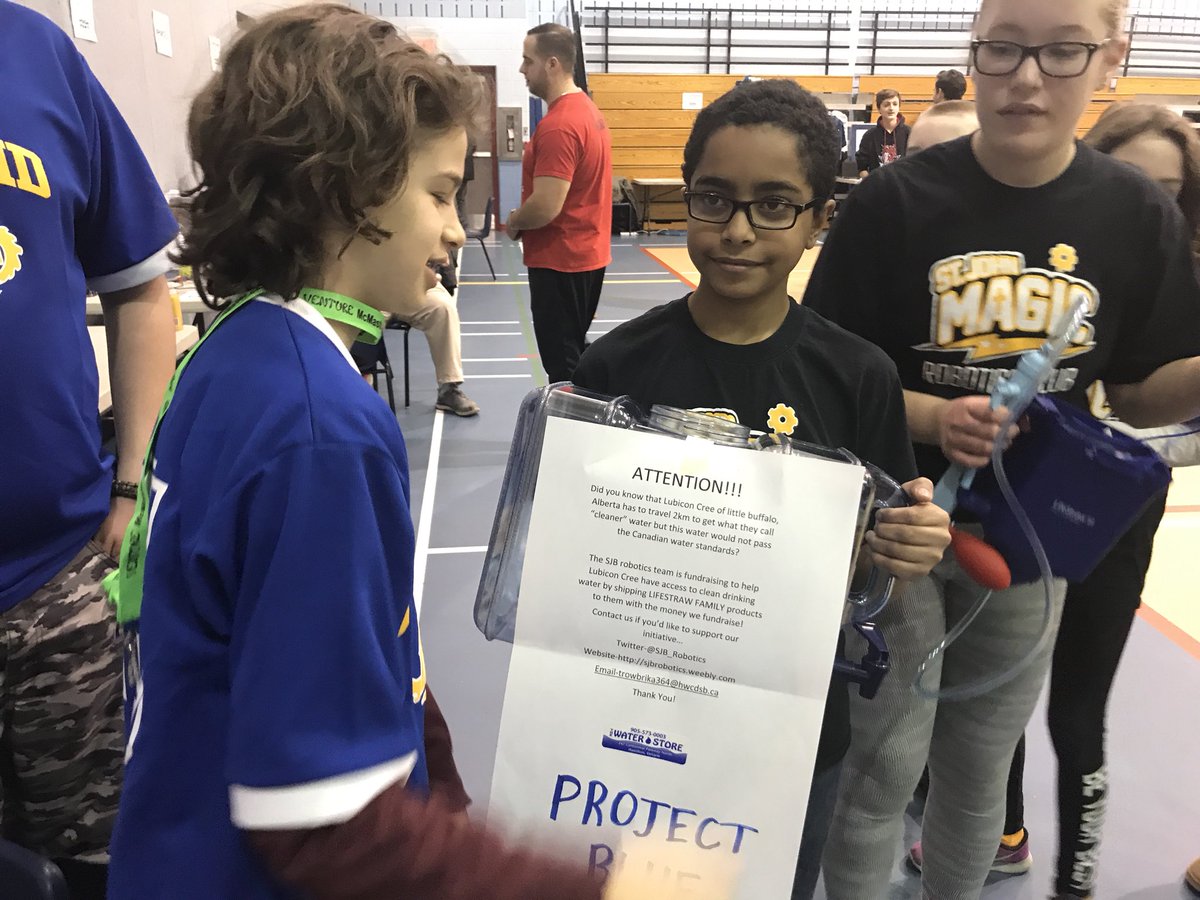 SJB_Robotics's tweet image. Collecting donations to bring clean water to The Lubicon Cree community #HWCFLL #hwcdsb #stjohnthebaptist @CANFIRST