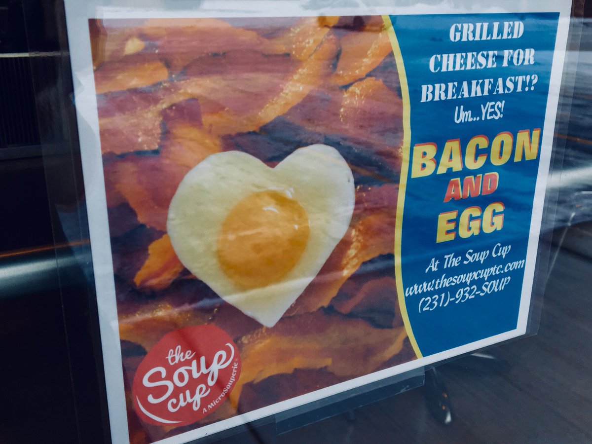 theSoupCup's tweet photo. Come on in and get a breakfast #grilledcheese on your #snowy #saturday! & you can’t get a sandwich without... #SOUP! #tcdining #northernmi 🌟 https://t.co/y8UM7WC0dd