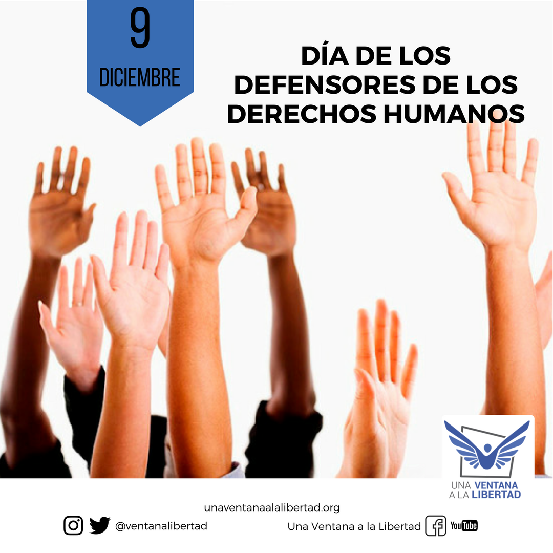 ventanalibertad's tweet photo. En el día de los Defensorxs de Derechos Humanos ofrecemos un abrazo fraterno y felicitaciones a todas las personas que luchan por los DDHH, a pesar de conflictos, adversidades, guerras y poner en riesgo su vida #HumanRights #UVLObserva #9Dic https://t.co/eTG5r4HH1J