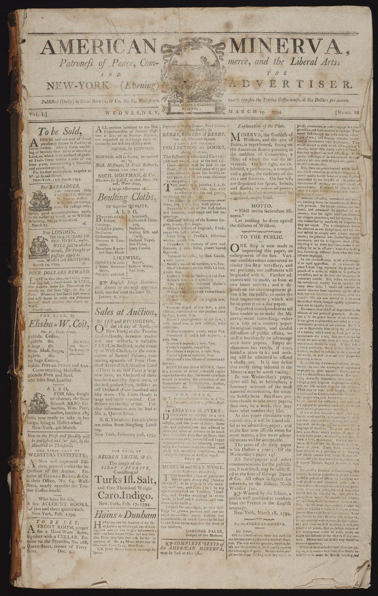 Beinecke Library on Twitter "The American Minerva; patroness of peace