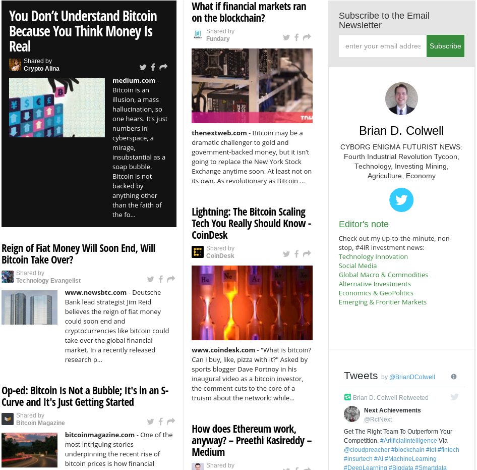 🤖 The #FUTURE is NOW ⁉️

👉 briandcolwell.com/global-view-we… 👈

✍️ #bitcoin #btc $btc #blockchain #LightningBitcoin #ethereum #eth $eth #cryptocurrencies #machinelearning #infosec #tokens #AI #bitcoincash #crypto #coinbase #cloud #IoT #LTC $LTC #litecoin #ZCash #automation $SPY $QQQ