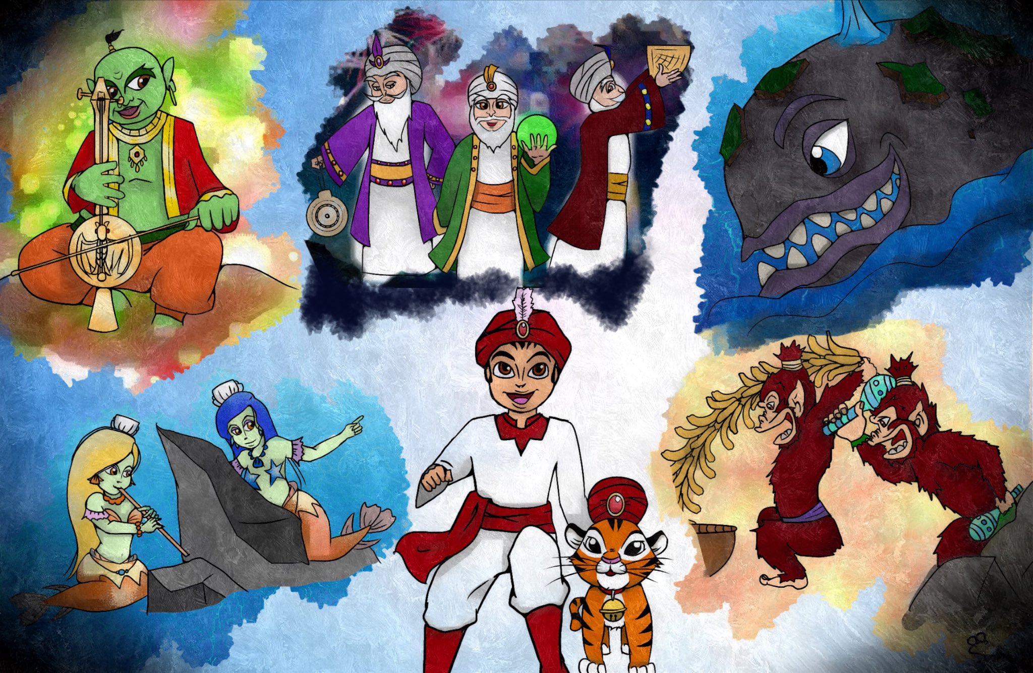 توییتر さき در توییتر 今回描かせて頂いたイラストは 1枚目 06年までの シンドバッド セブンヴォヤッジ 2枚目 07年 の シンドバッド ストーリーブック ヴォヤッジ となっておりました リニューアル前後で大きく顔を変えたシンドバッド