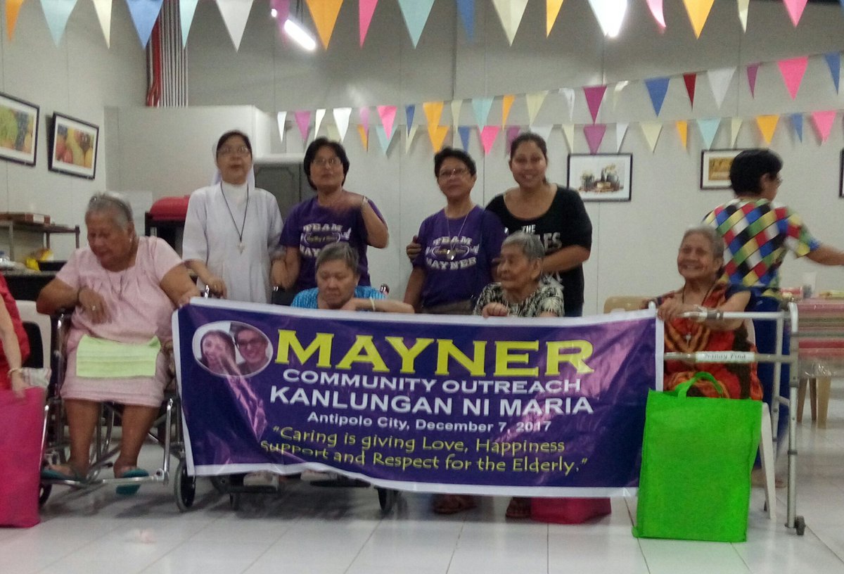 MAYNERPHOFCL's tweet photo. We thank Sr. Nela, Sr. Juliet, d Lolos, Lolas &amp; d staff of Kanlungan Ni Maria for their warm welcome. We really had fun bonding with all of them. The Lolos &amp; Lolas even prepared a program for us instead of us entertaining them, thus we truly apprec8 their love 4 us &amp; vice versa. https://t.co/70a44JPupC