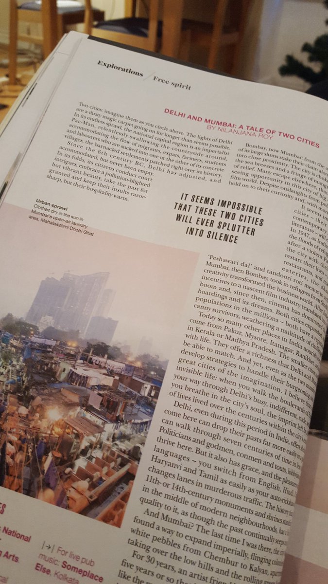 ianthita's tweet photo. Catching up on a stack of magazines back in London. Love @nilanjanaroy 's 'Tale of two cities' piece on Delhi/Mumbai from a summer issue of #BAHighLife. Beautiful and well observed #nowreading #ttot #magazines #india https://t.co/RdPuvrObIh