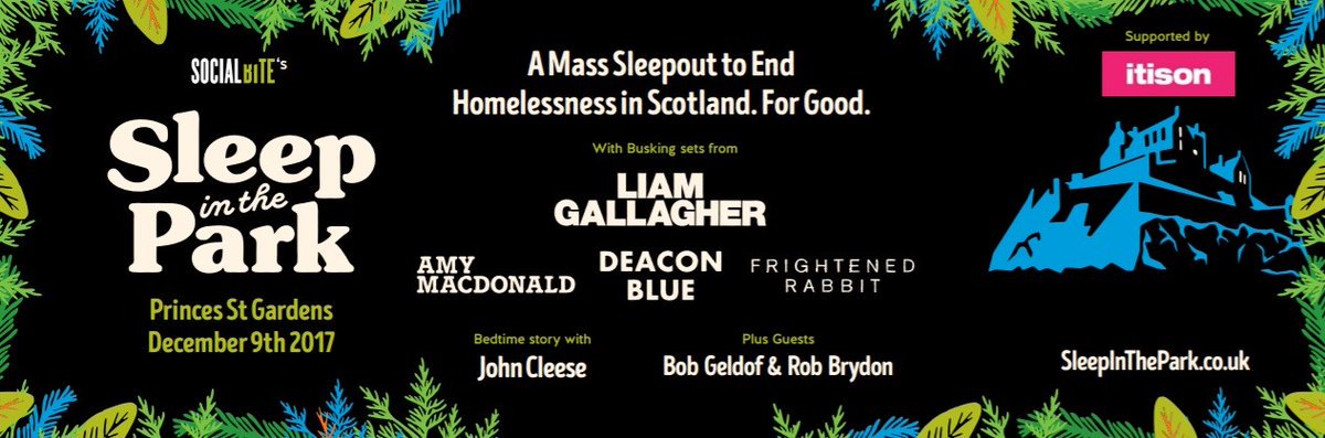 bentoolis's tweet image. Please show your support by donating for @SocialBite_ #sleepinthepark tonight. Unfortunately I can not attend the sleepout as I have a game but looks to be a great experience!