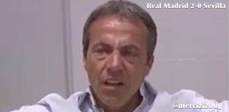 mercizizou_'s tweet photo. Descanso: Real Madrid 5-0 Sevilla 
 
🎶🎶🎶 Y es por eso que hoy vengo a verte, al Sevilla hemos roto el ojete 🎶🎶
@cristobalsoria https://t.co/Q0m5gMLoHn