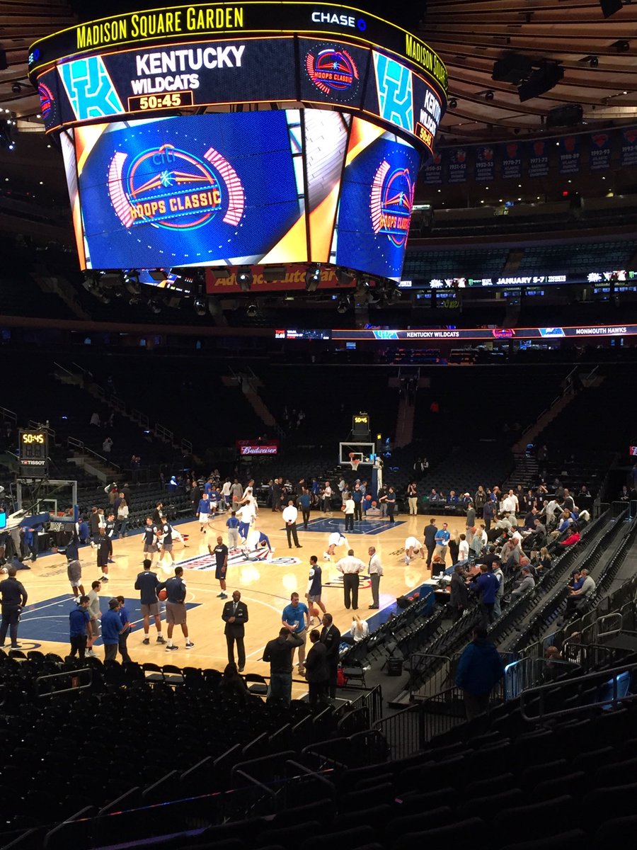 Getting ready to watch the Cats in <a href="/TheGarden/">MSG</a>!