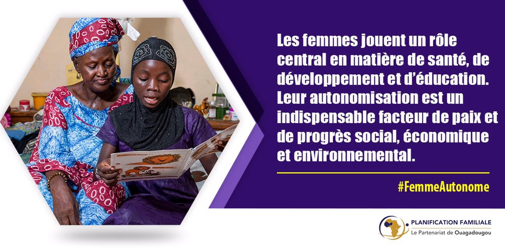 Le développement durable dépend de l’autonomisation des femmes. Donner aux femmes le droit de choisir leur vie en toute autonomie, est l’une des clés pour le progrès des nations. #FemmeAutonome #RAPO17