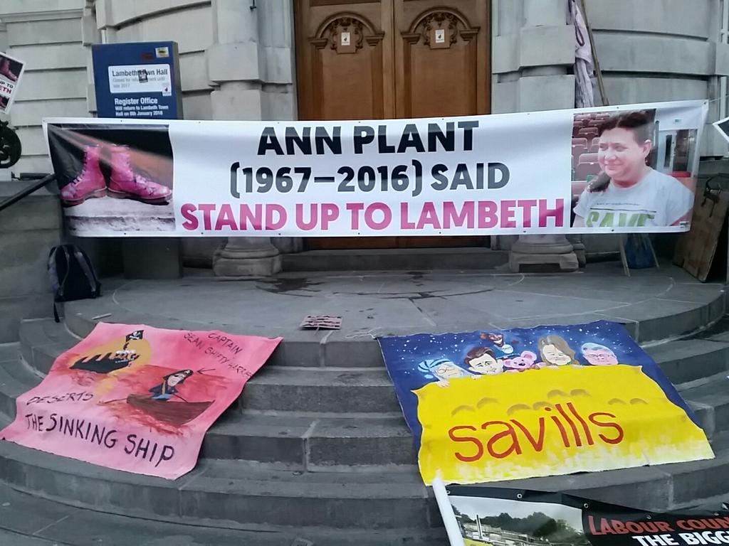 StandUp2Lambeth's tweet photo. Stand up to lambeth protest today outside the fancy new town hall.
#standuptolambeth https://t.co/zNUwi1FO79