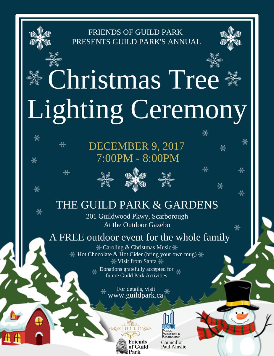 GuildPark's tweet photo. Today’s the day: Guild Parks & Gardens Christmas Tree lighting ceremony starts at 7 PM tonight
.
.
.
#GuildInnEstate #Guildinn #GuildPark #ChristmasTreeFrappuccino #Treelighting #guildwood #topoli #ScarbTO #scarborough @GuildPark @GuildInnEstate @MitzieHunter @cllrainslie https://t.co/2YipV4SZVg