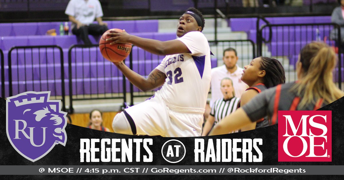 Good luck to the <a href="/RockfordWbb/">Rockford WBB</a> team this afternoon against MSOE! Tip is at 4:15 PM in the Kern Center. If you can't make it to Milwaukee, follow live at go-raiders.com/sports/wbkb/ra…