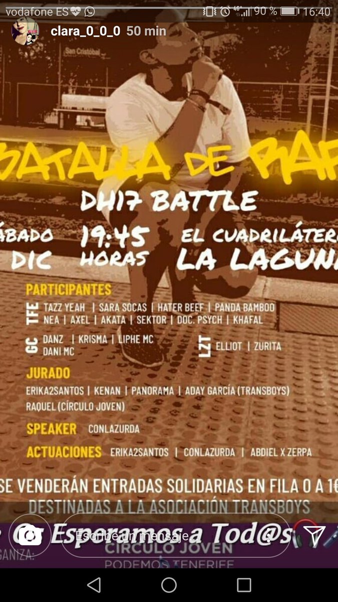 CirculoJovenTfe's tweet image. Empezamos a montar el chiringuito para la #DH17. La #BatallaDeRap por los Derechos Humanos que organizamos para esta noche 😎

#PodemosLiarla