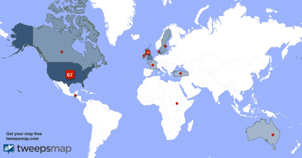 Recksbro_CoD's tweet photo. My followers are in USA(65%), UK.(13%)... Get your map too: https://t.co/1i0iagrdru https://t.co/nkK7mrtb4v