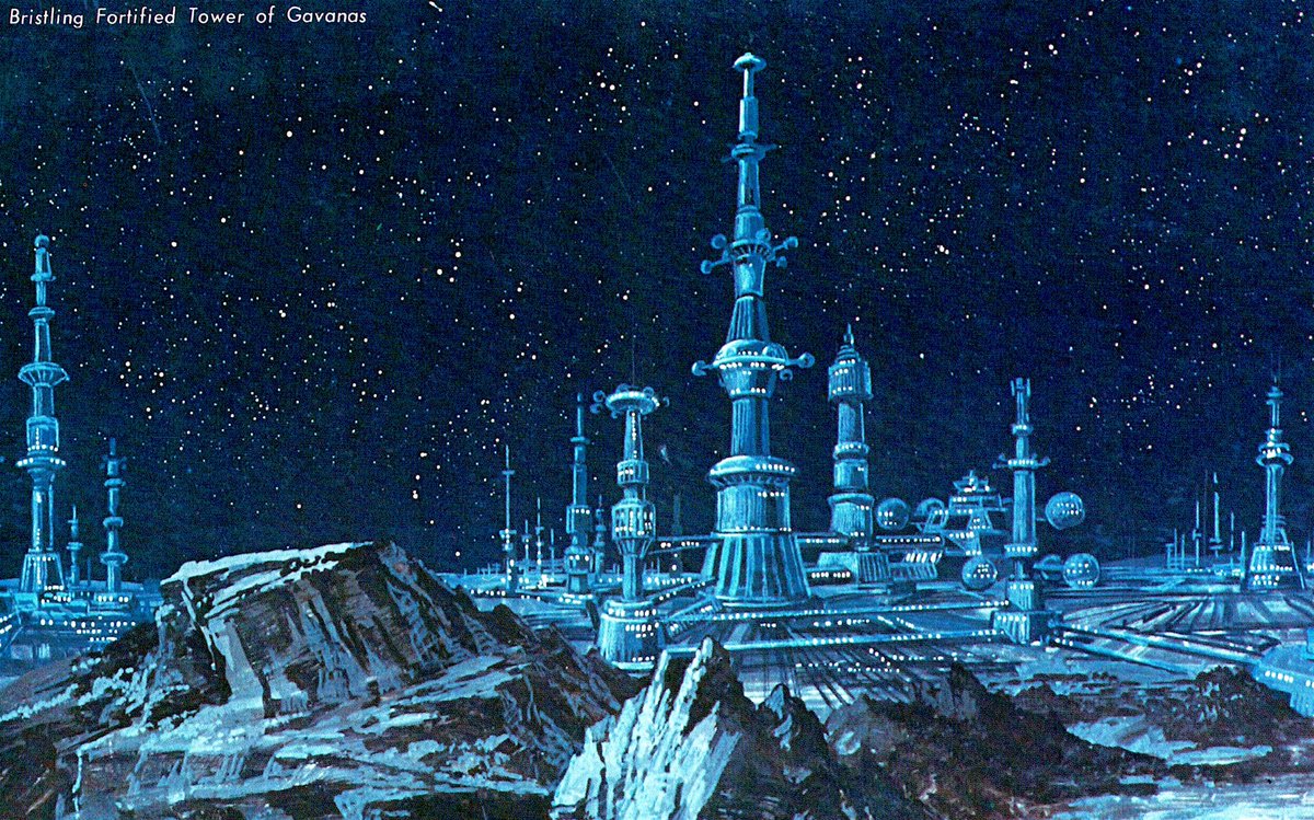 retroscifiart's tweet photo. Concept art for Message From Space(1978) from the soundtrack LP booklet. Art is uncredited but could be Ishimori. https://t.co/23ayBmH0xl