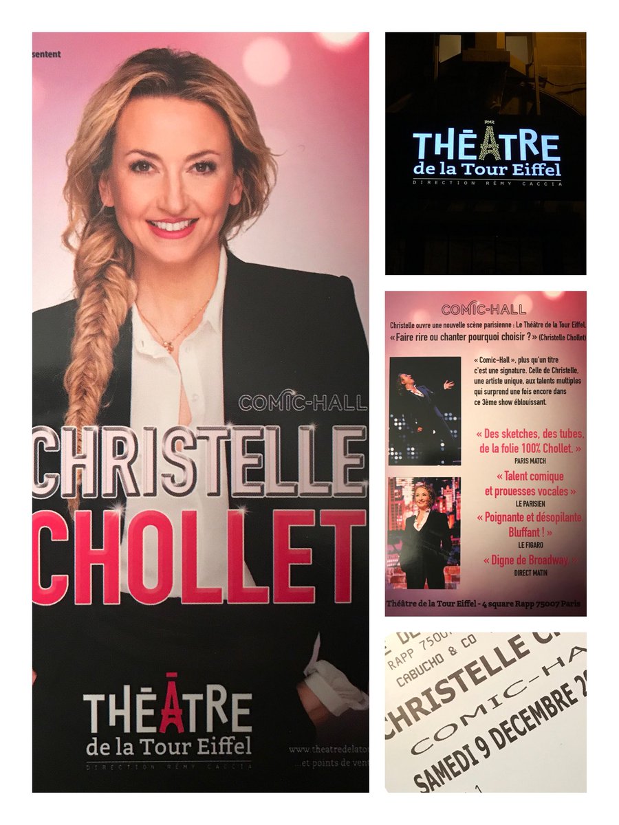 TLoussouarn's tweet photo. [A VOIR] @ThTourEiffel #ComicHall de @ChristelChollet 
#talent #immense #vaste &amp; #varié 
#FeelGood #humour #theatre #music https://t.co/qMxYn8HEEN