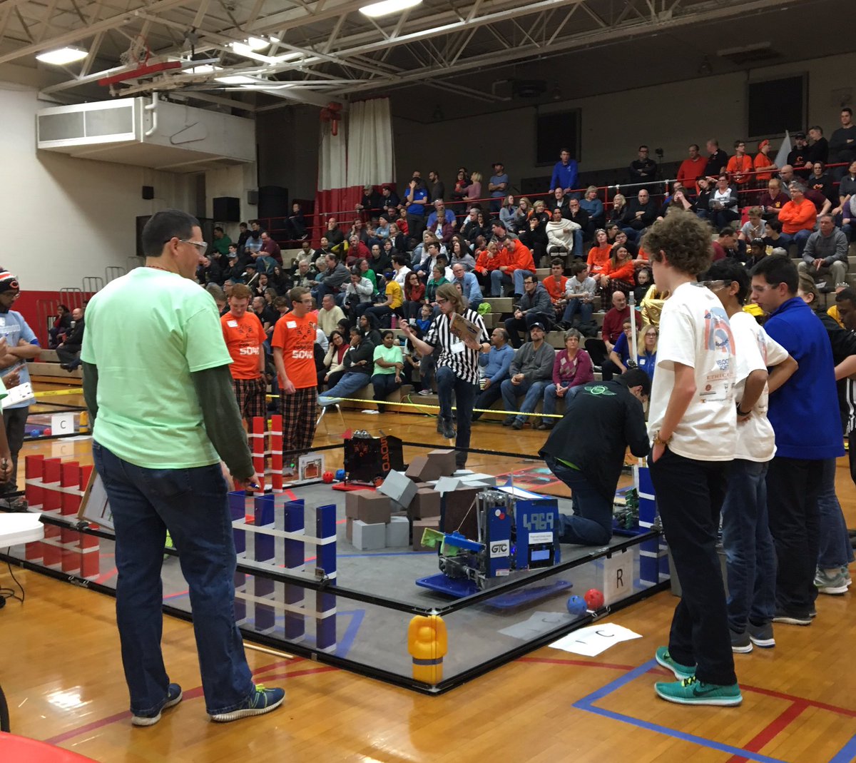 Tipp City Schools hosts First Tech Challenge--Robotics.  24 teams participate