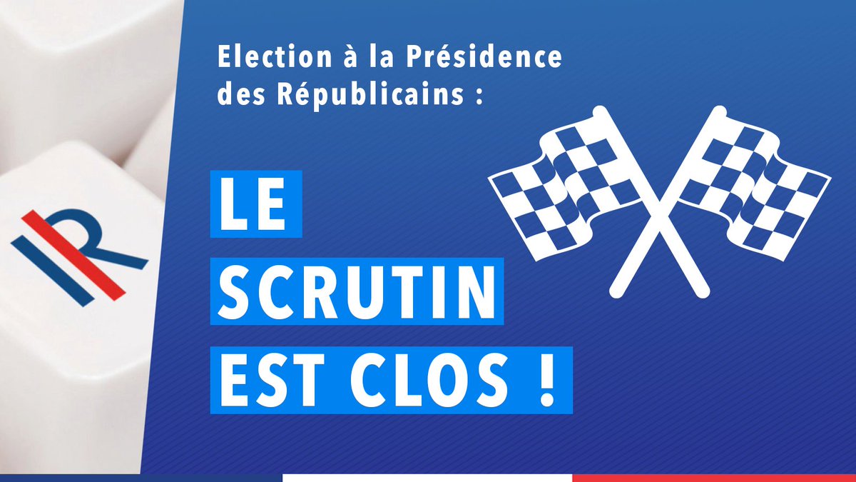 lesRepublicains's tweet photo. C'est fini : le scrutin est désormais clos ! Merci pour votre participation. RDV dans quelques minutes pour l'annonce des résultats en direct sur notre page Facebook. #electionLR2017 https://t.co/TZHTPZvMem
