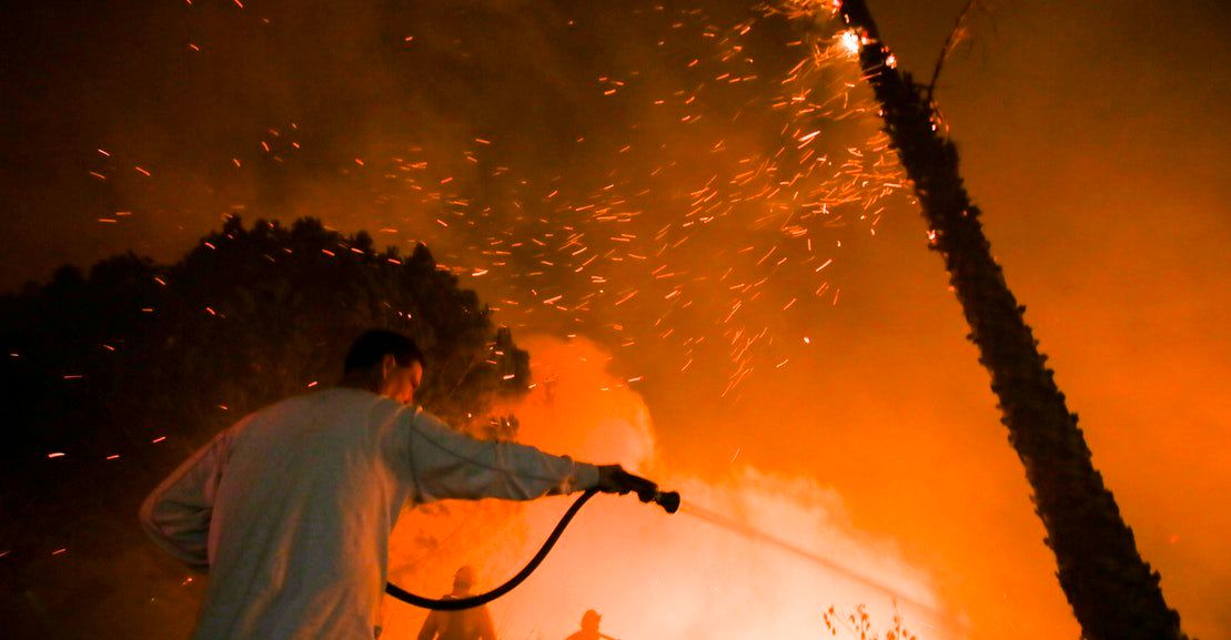 newrepublic's tweet photo. The nation's leader of the climate resistance is getting pummeled by global warming. Your state could be next. https://t.co/8lLjTNapsS https://t.co/99b5NpEXtN