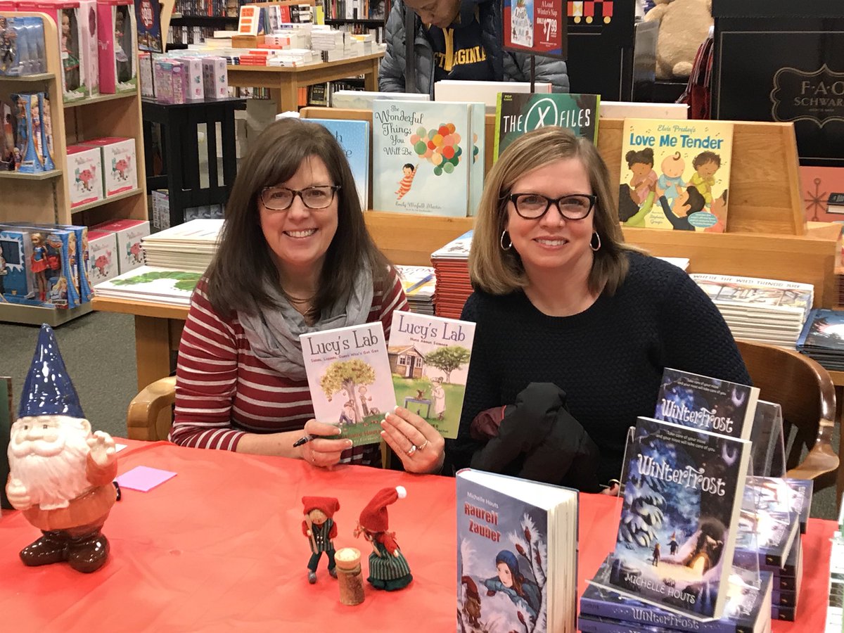 hesterbrarian's tweet photo. A quick trip into Barnes & Noble to get a GC results in the surprise blessing of a long talk about books with Children’s author Michelle Houts @mhoutswrites . Of course, my Eagles will be excited to have two of her signed books in our Lib next week! #lucyslab #grandmagatewood https://t.co/j8zJXjT8Cu