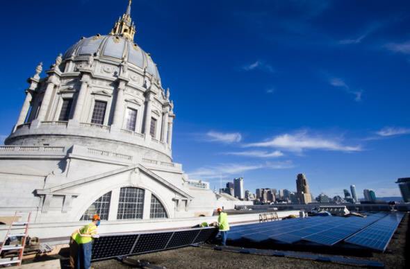 With all municipal buildings powered by 100% clean energy, #SF is committed to lowering our carbon emissions. #ClimateAction