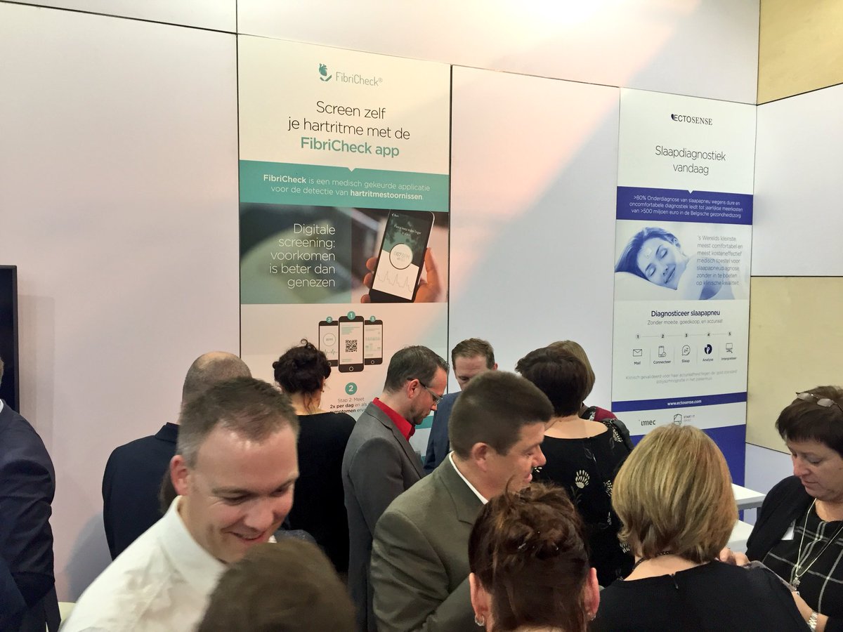DiLievens's tweet photo. Lot of interest from our @KBC_BE insurance agents to see how #digitalhealth #startups @fibricheck &amp; #ectosense from @startitkbc will change #healthinsurance 🚀 https://t.co/PRWolZ7J1X