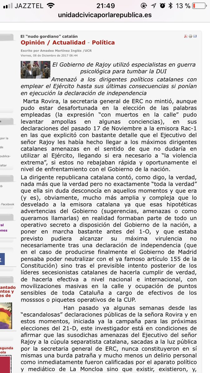 BeatrizTalegon's tweet photo. Lectura obligada sobre las etrategias del Gobierno para tumbar la DUI. Por un Coronel https://t.co/qK0LF87dyE https://t.co/dHO9Xllw17