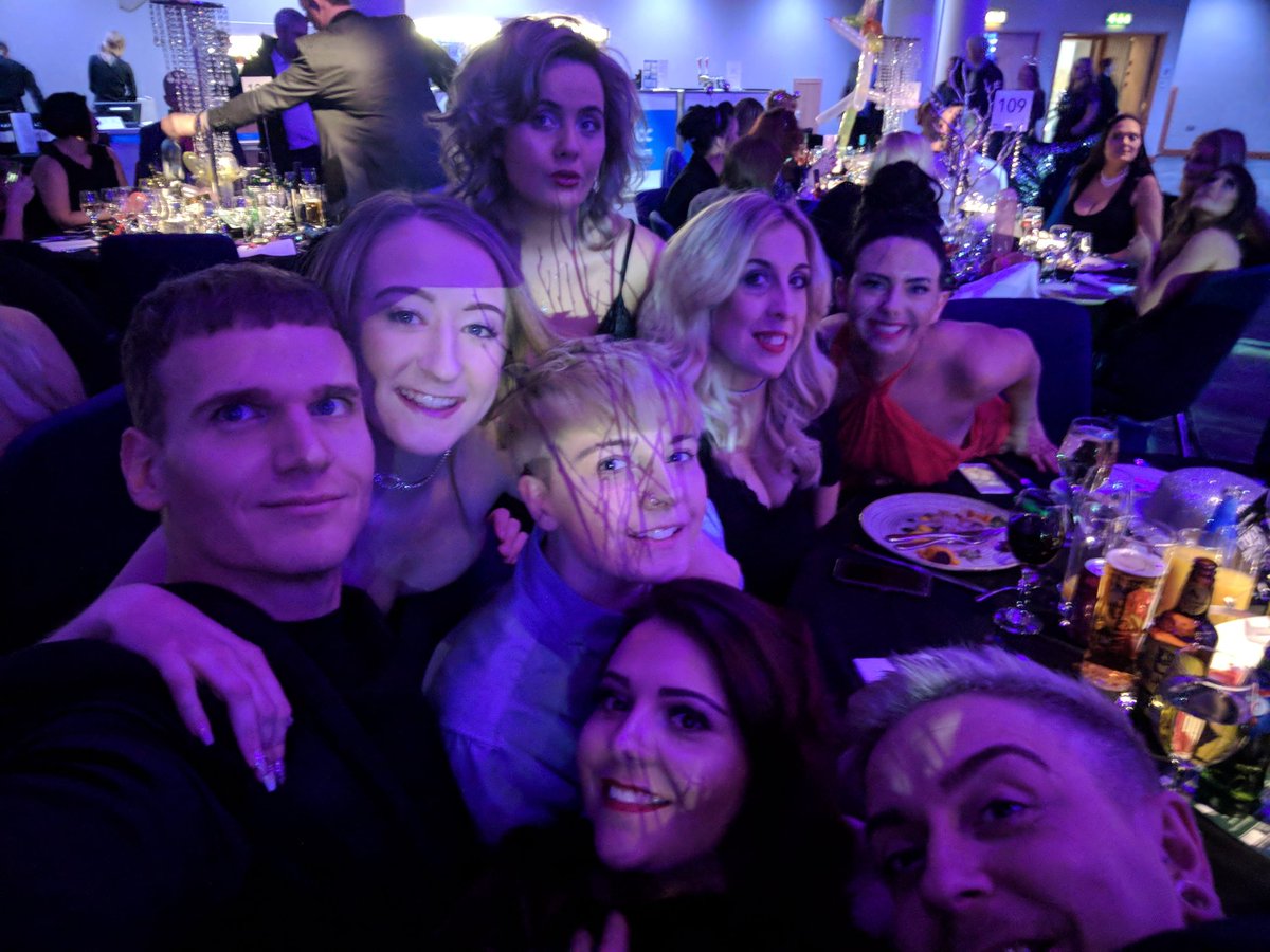 HarrisGibbsHair's tweet photo. #harrisgibbshair #christmas party 2017 at #alpineball #birmingham @HarrisGibbsHair @JDParties https://t.co/mlyOJT5Zps