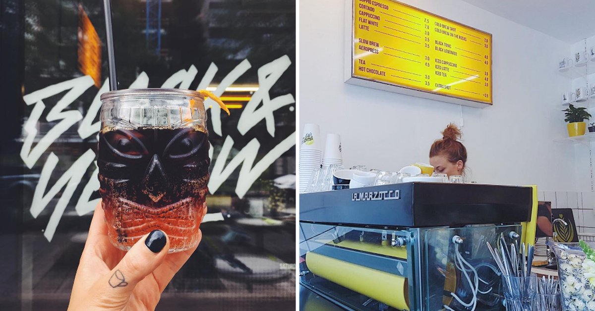 Fab to see the Black &amp; Yellow Coffee Bar - working with a #Z3 #custom #customized #espressomachine #byzink with well-suited color scheme - selected as 1 of 4 original coffee bars in #Antwerp <a href="/ELLEmagazine/">ELLE Magazine (US)</a> in #Belgium! bit.ly/2AojOIm