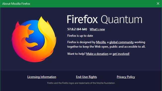 mike_wood's tweet image. Going to test using the new #FirefoxQuantum (currently 57.0.2) for most things till the end of the year. See if it is quicker and less hoggy than tried and true #Chrome. Now, to recall all my passwords... :P