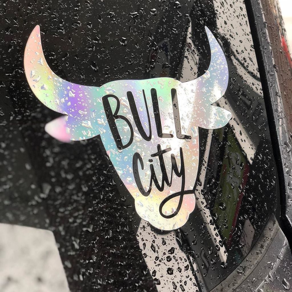 shop_dandymark's tweet photo. Still loving my #bullcity #holographic decal! It looks so beautiful with the freshly melted snow on my window. https://t.co/4MDaXMb6PE https://t.co/JUQuGPPNYi