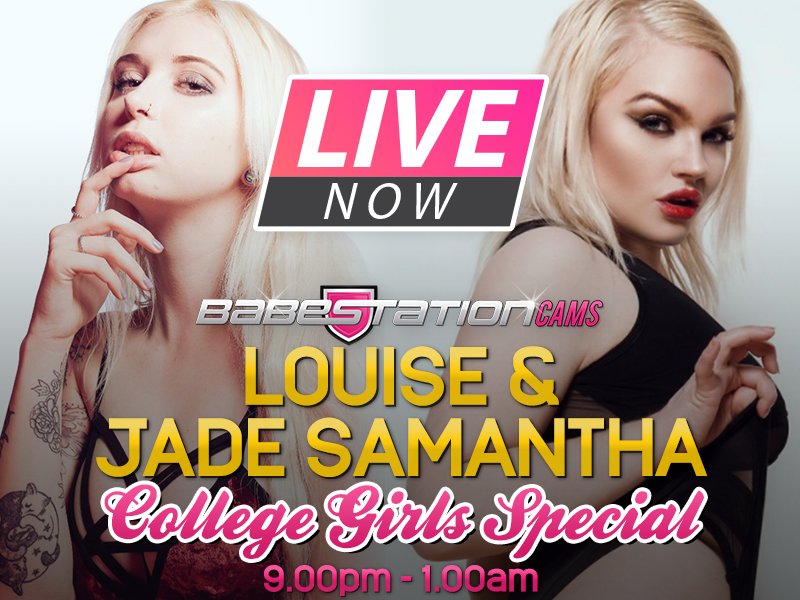 WATCH NOW: College Girl Special! 😍 

@Louise_jayy &amp; @JadeSamantha_JS are ready for a wild show! 😈 

Watch Here 👇 
https://t.co/dTsPasoPf1 https://t.co/4fOrhWnRFC