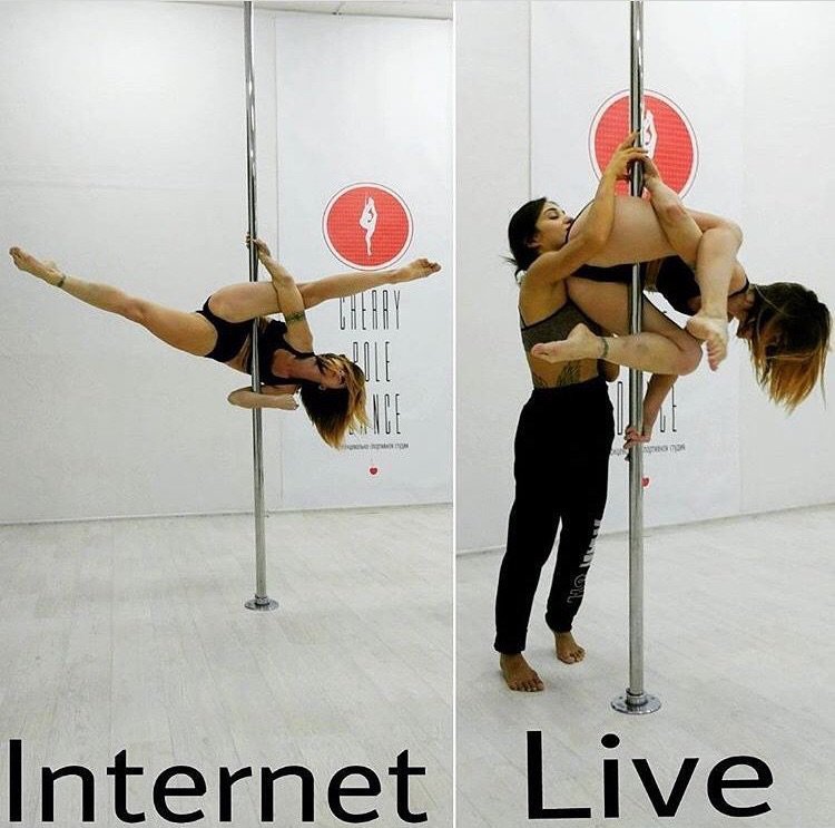 PoleDanceNation's tweet photo. No one knows the struggle behind the finished #PolePic 🤣 #PoleDance #PoleDancer #PoleDancing https://t.co/ZSnfGrMZnK