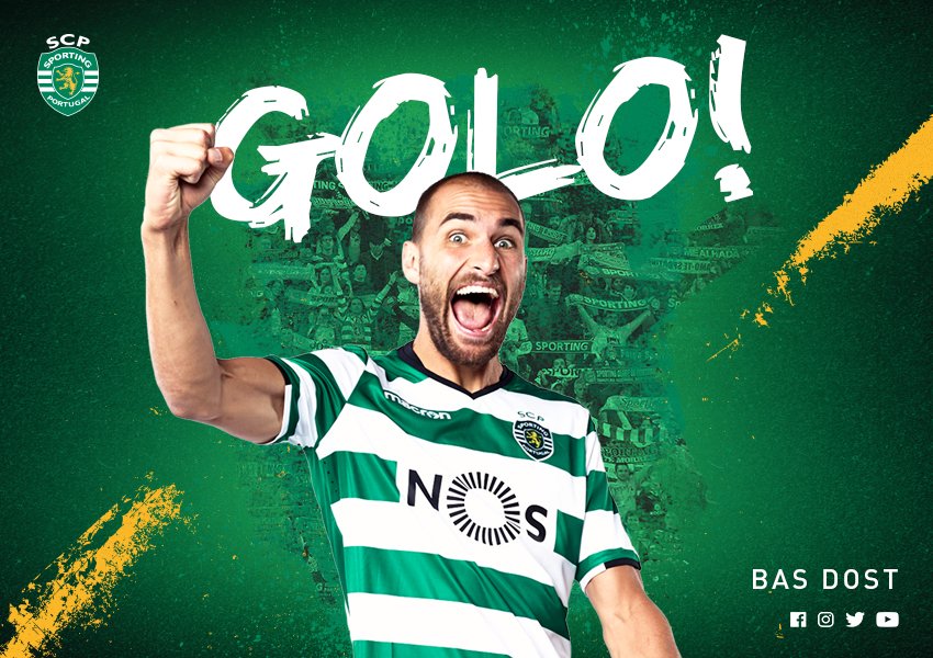 SportingCP's tweet image. #LigaNOS | #BFCSCP | ⏱ 67' | GOLOOOOOOOOO! É com os mesmos protagonistas e com o mesmo desfecho! Mathieu assiste e Bas Dost finaliza! 3-1 para os Leões 🙌 #DiaDeSporting